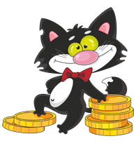 cat with money